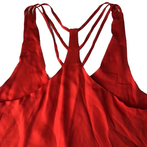 Parker Womens Silk Tank Scoop Neck Sleeveless Racerback Strappy Melon Small NWT - Picture 12 of 12